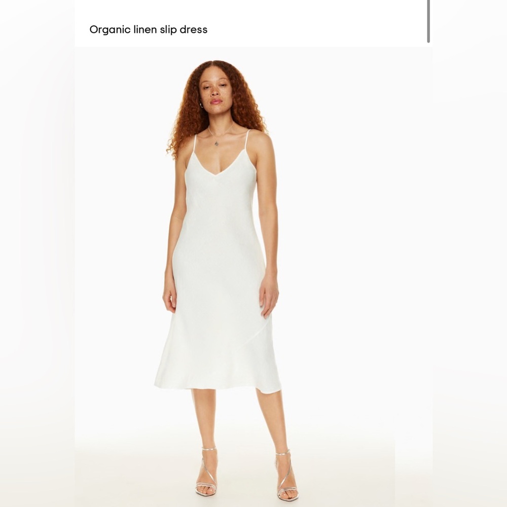 Aritzia Wilfred Organic Linen Slip Dress – Oat – XS